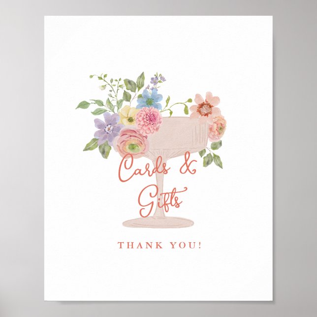 Bröllopskort och presenter för Love in Bloom Garde Poster (Framsidan)
