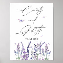 Bröllopskort och presentkort för vildblommor
