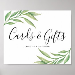 Bröllopskort och presenttecken | Botaniskt Löv Poster