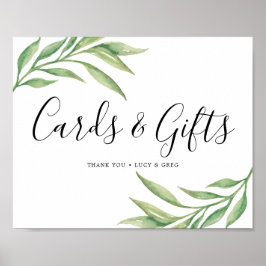 Bröllopskort och presenttecken | Botaniskt Löv Poster