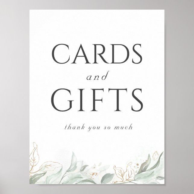 Bröllopskort och presenttecken poster (Framsidan)