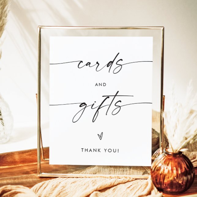 Bröllopskort och skylt över gåvor, gåvor och kort (Skapare uppladdad)