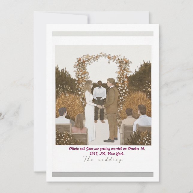 BRÖLLOPSKORT SPARA DATUMET (Framsida)