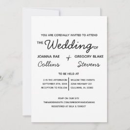 Bröllopskort Utan Tema, Bara Kärlek Inbjudningar