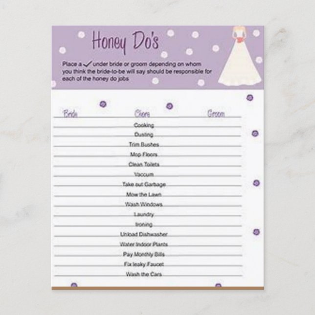 BRÖLLOPSLEKAR FÖR KVINNOR FLYGBLAD (Framsidan)