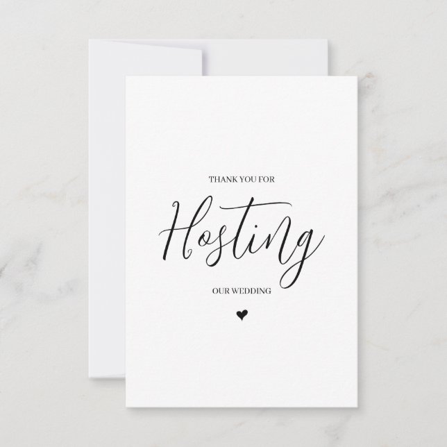 Bröllopsleverantör tackkort - lokal tack kort (Framsida)