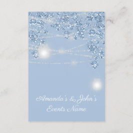 Bröllopsljus Krukor Rustika Glitter Blå Pastell Inbjudningar