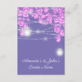 Bröllopsljus Krukor Rustika Glitter Lila Rosa Inbjudningar