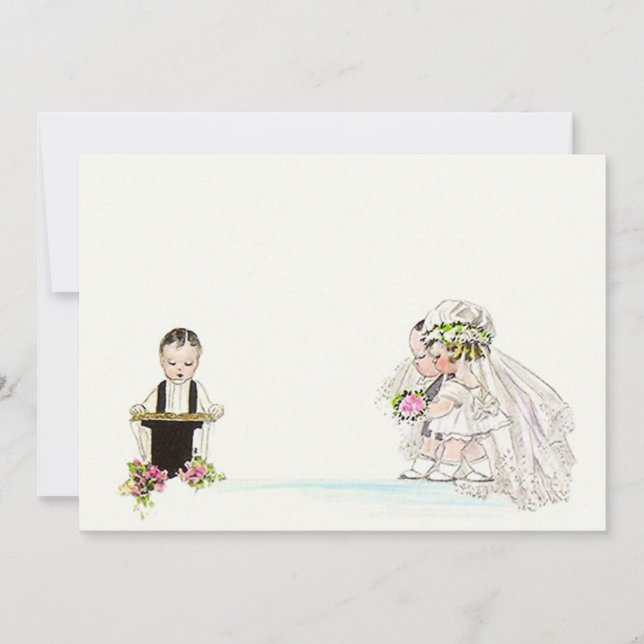 Bröllopslöften Brud Groom Tomt Inbjudningskort (Framsida)