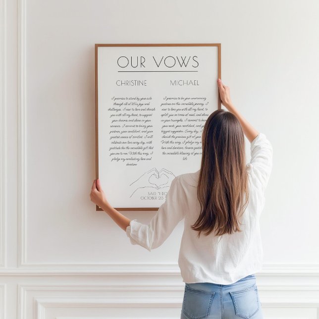 Bröllopslöften | Första bröllopsdagspresent  Poster (Skapare uppladdad)