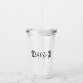 Bröllopslogo för grenblad årsdag take away mugg