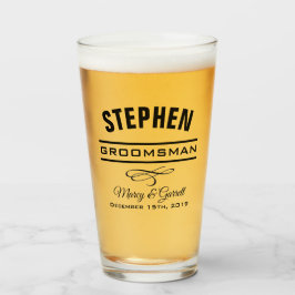 BRÖLLOPSMAN BRÖLLUPSFÖLJARE TUMBLERGLAS GLASKOPP