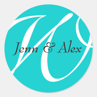 Bröllopsmärken| C1 Runt Klistermärke