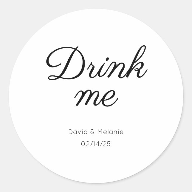 bröllopsmärken runt klistermärke (Framsida)