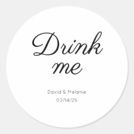 bröllopsmärken runt klistermärke