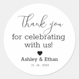 bröllopsmärken runt klistermärke