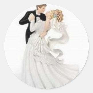 bröllopsmärken runt klistermärke