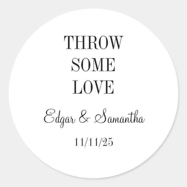 bröllopsmärken runt klistermärke (Framsida)