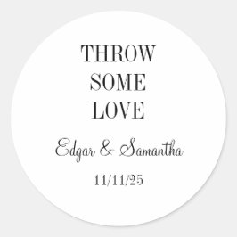 bröllopsmärken runt klistermärke