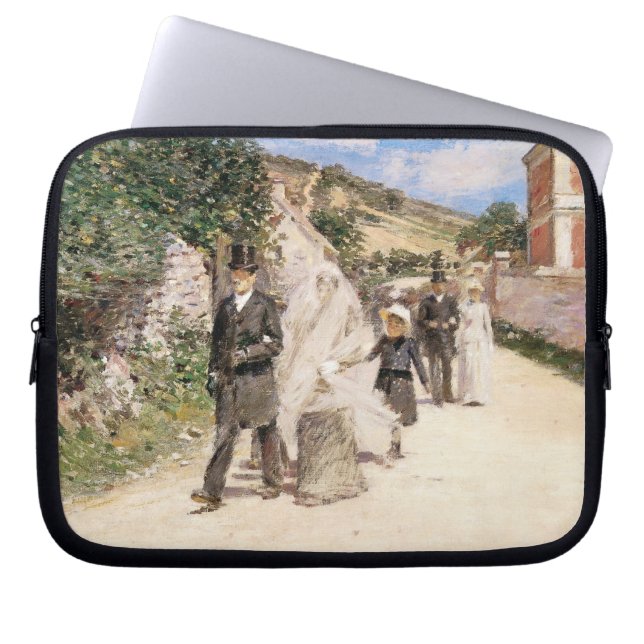 Bröllopsmarschen av Robinson, Vintage Nygifta Laptop Sleeve (Framsidan)