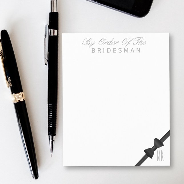 Bröllopsmaterial Efter Order från Bridesman-arket (Wedding Stationery By Order of the Bridesman Sheet with space for your initials)