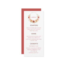 Bröllopsmeny blomsterpumpa höst meny