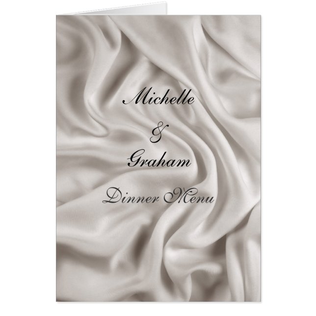 Bröllopsmeny Kräm Bröllopsset Hälsningskort (Framsidan)