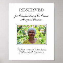 Bröllopsminne Foto Minnesmärke Farmor Brudgummen Poster