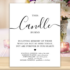 Bröllopsminne Personligt Detta Ljuset Brinner Poster