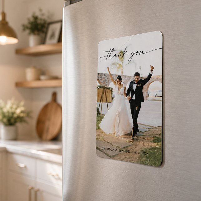 Bröllopsmodern tack foto-magnet magnet (Skapare uppladdad)
