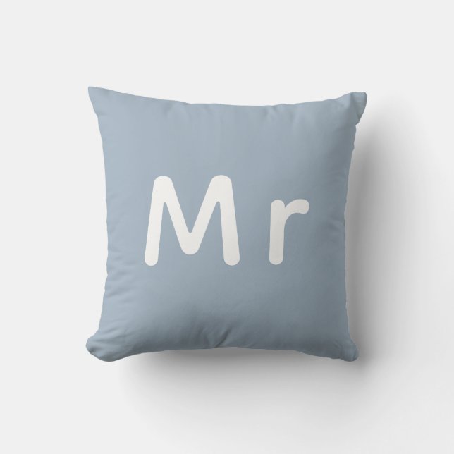 Bröllopsmonogram för herrar och damer kudde (Framsida)
