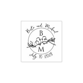 Bröllopsmonogram Stämpel