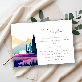 Bröllopsmottagning för bergsområde Land Fält Tilläggskort