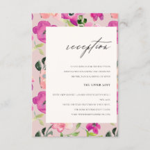 Bröllopsmottagning för Bright Rosa Watercolor-Blom