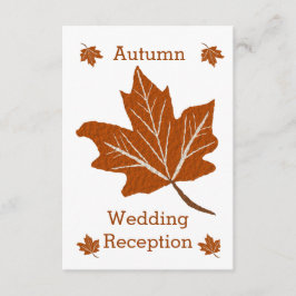 Bröllopsmottagning för höstdesign tilläggskort