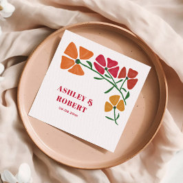 Bröllopsmottagning för ljus och färgstark nybörjar pappersservett