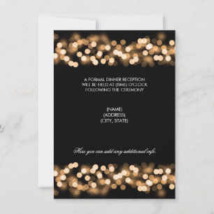 Bröllopsmottagning Gold Hollywood Glam Inbjudningar