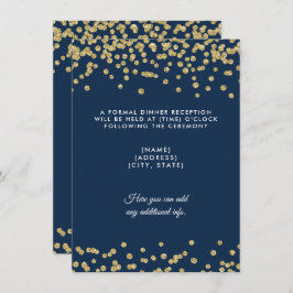 Bröllopsmottagning Guld Falskt Glitter Konfetti Ma Inbjudningar