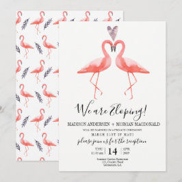 Bröllopsmottagning inbjudan för Flamingos Förlovni