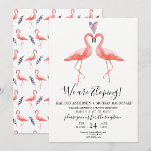 Bröllopsmottagning inbjudan för Flamingos Förlovni