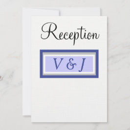 Bröllopsmottagning Inbjudan Periwinkle Monogram
