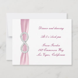 Bröllopsmottagning kort Rosa Diamant Infinity