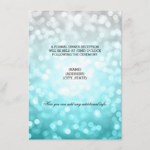 Bröllopsmottagning Strand Ombre Glitterljus Tilläggskort
