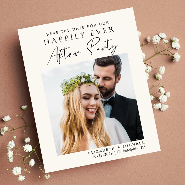 Bröllopsmottagningsfotokream budget Spara datumet (Skapare uppladdad)