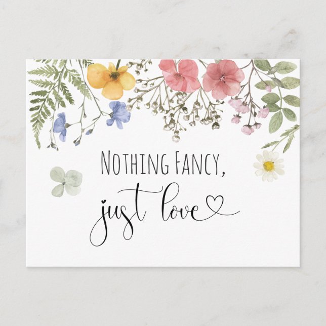 Bröllopsmottagningsinbjudan Vykort (Framsida)