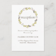 Bröllopsmottagningskort för Skogsmiljö