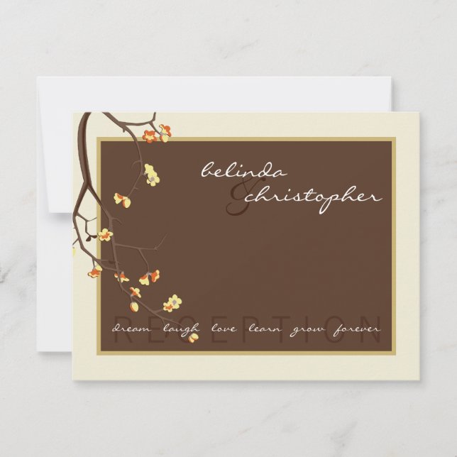 BRÖLLOPSMOTTAGNINGSKORT :: körsbärsblom 3L Inbjudningar (Framsida)