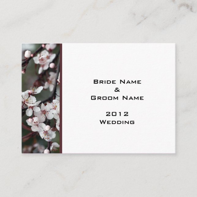 bröllopsmottagningskort. tilläggskort (Framsida)