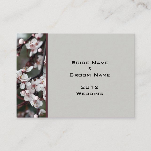 bröllopsmottagningskort. tilläggskort (Framsida)