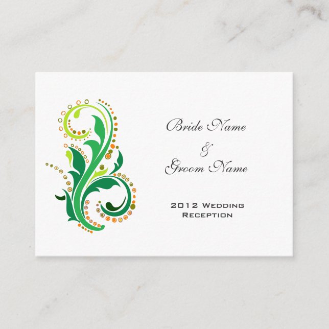 Bröllopsmottagningskort. Tilläggskort (Framsida)